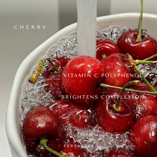 Cherry Kernel Oil for softening dry patches and refining pores.