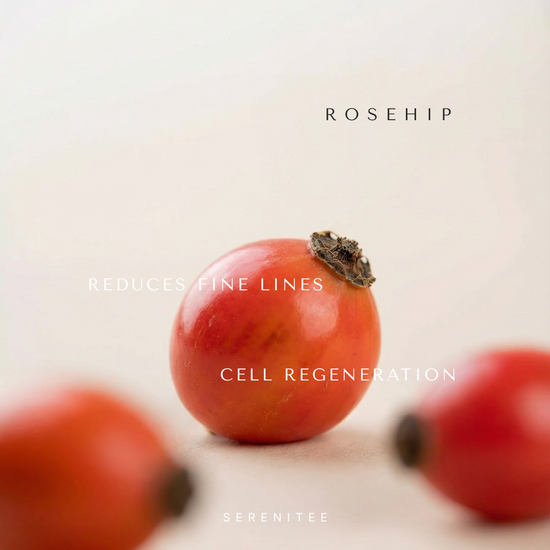 Organic Rosehip Oil with natural Vitamin A to fade acne scars and improve skin texture.