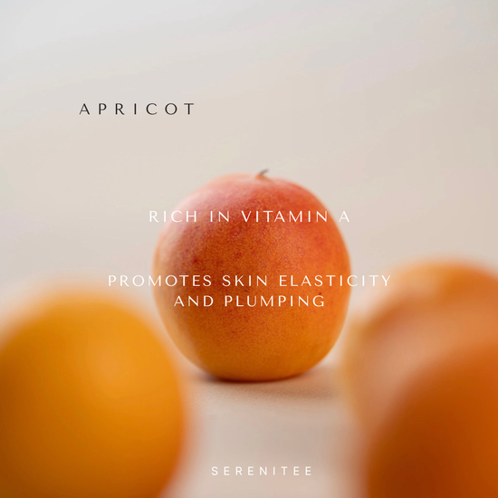 Apricot Kernel Oil to nourish and soothe irritated sensitive skin.